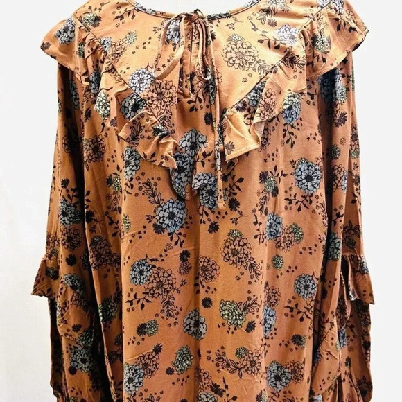 NWT SONOMA Women Long Sleeve Pull Over Keyhole Round Neck Floral  Shirt Size 3X - Picture 1 of 13